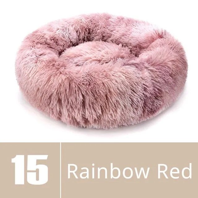 Round Plush Pet Bed House