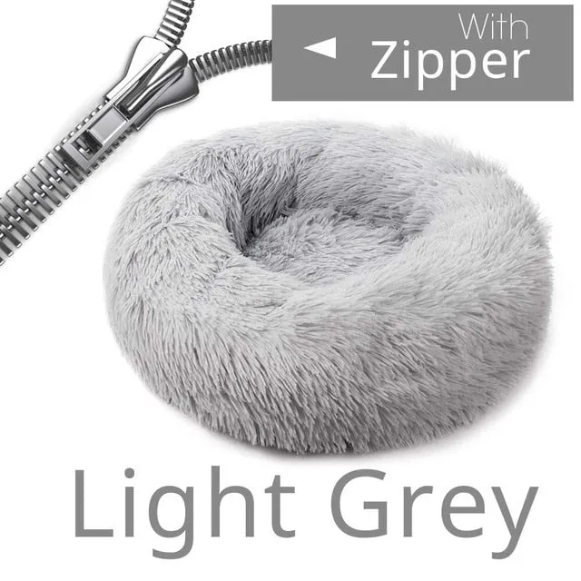 Round Plush Pet Bed House