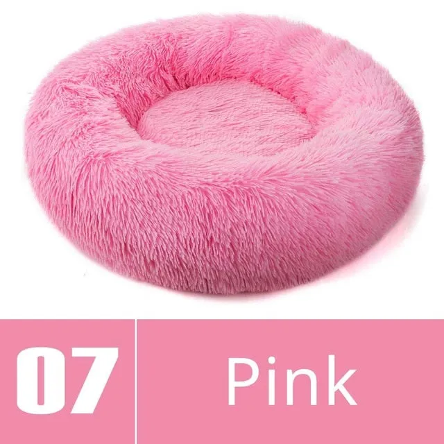 Round Plush Pet Bed House
