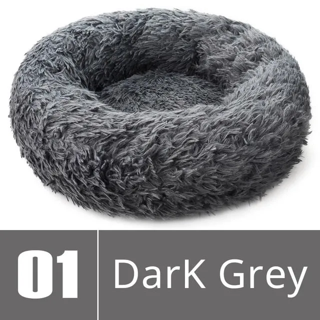 Round Plush Pet Bed House