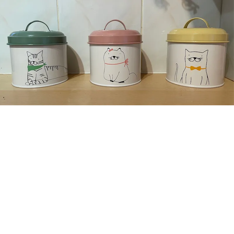 Set of 3 Playful Pets Storage Jars