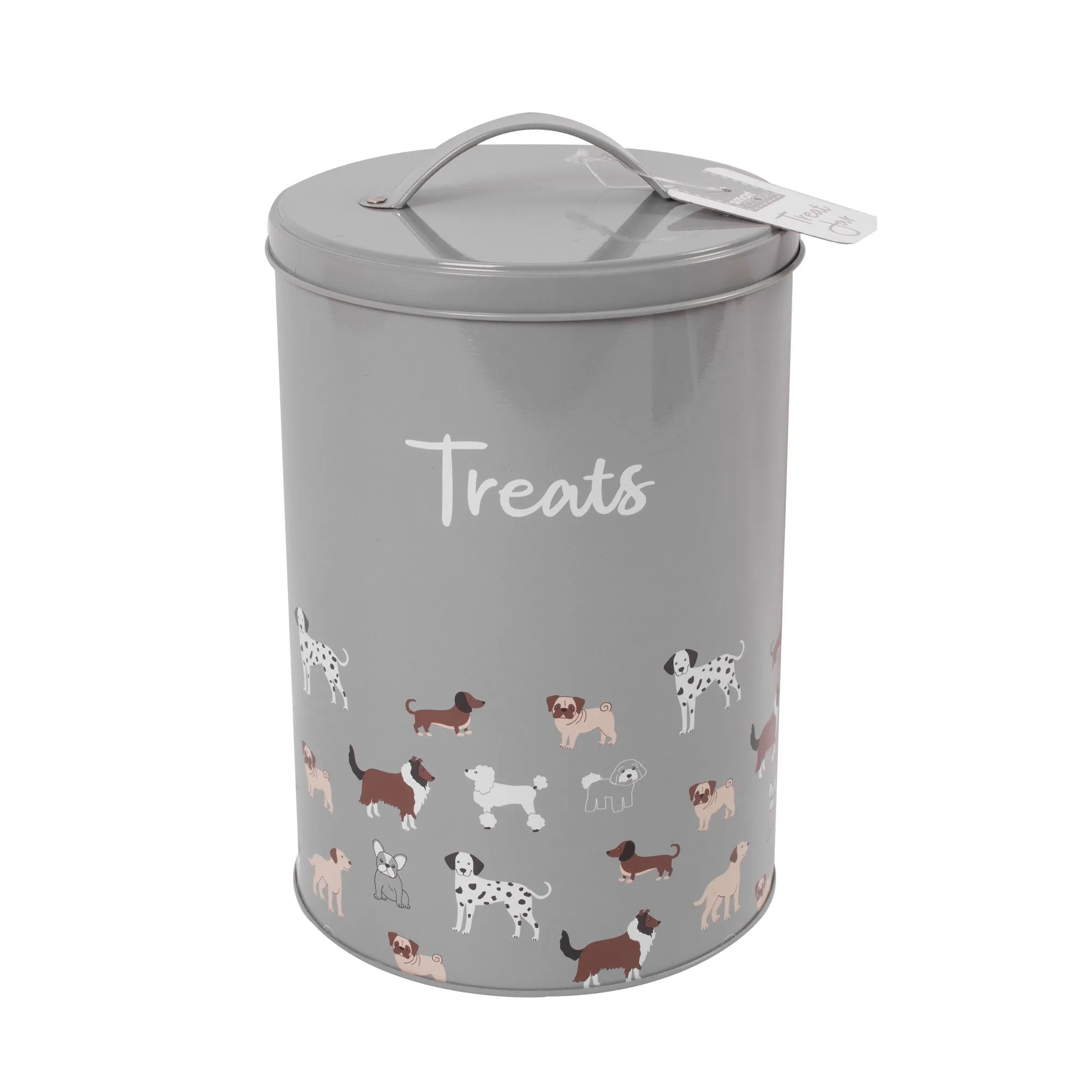 Smart Choice Dog Print Pet Treat Tin With Lid