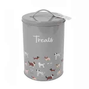 Smart Choice Dog Print Pet Treat Tin With Lid
