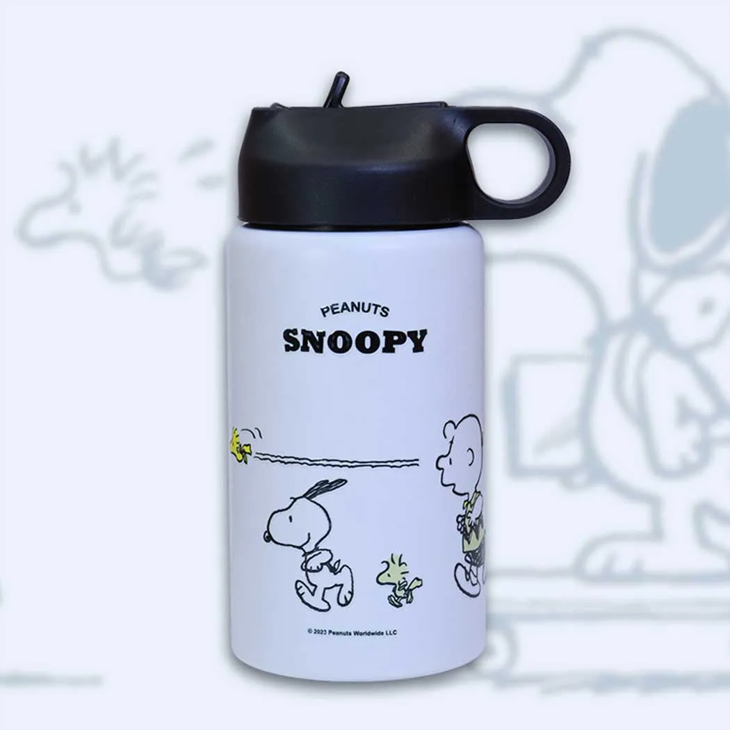 Snoopy Collection Steel Bottle with Handle (550mL)(Black)