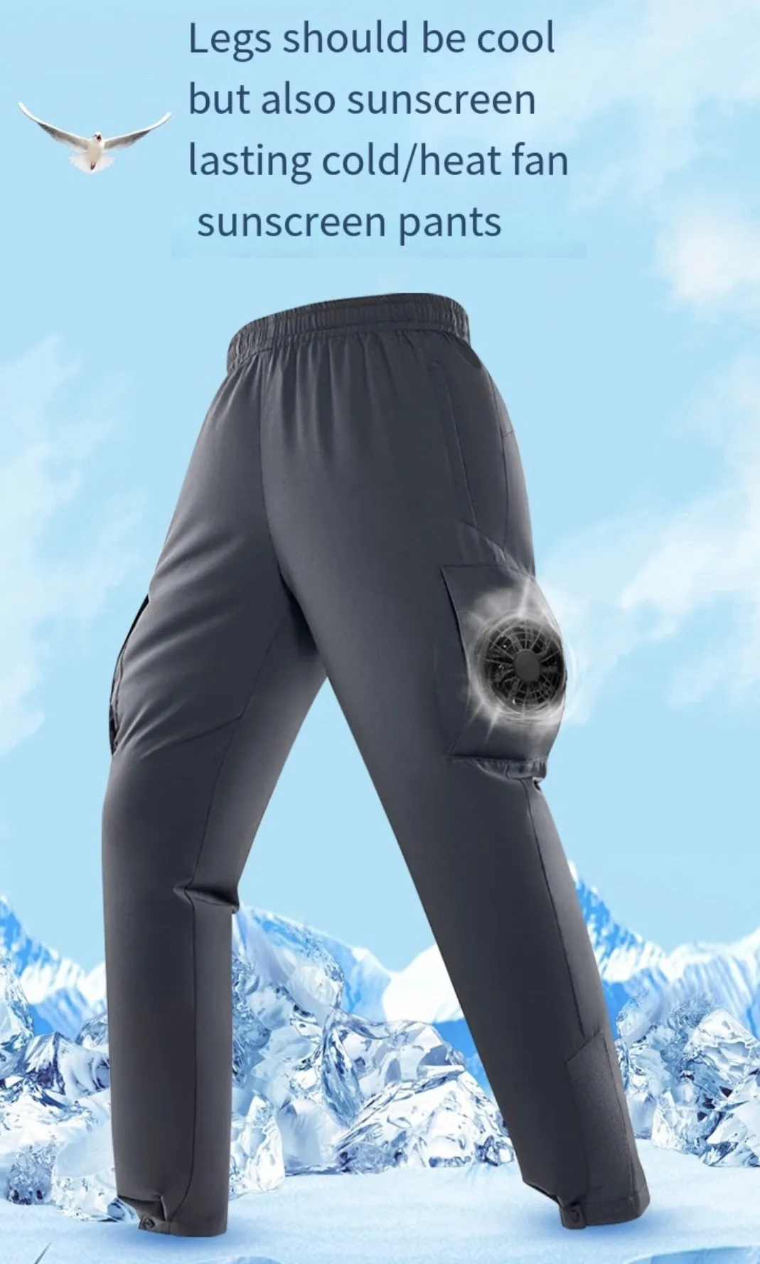 Summer Cooling Solution For Fishing With Smart Air-Conditioned Fans Cooling Pants for Outdoor Fishing