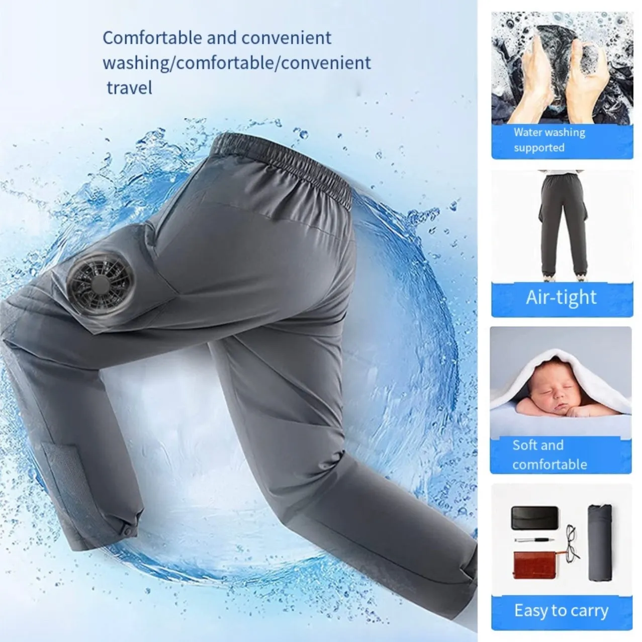 Summer Cooling Solution For Fishing With Smart Air-Conditioned Fans Cooling Pants for Outdoor Fishing