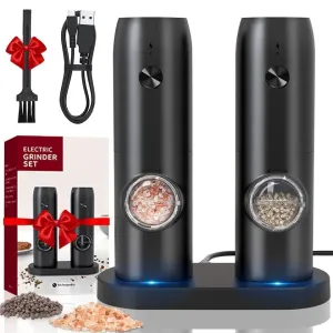 USB Rechargeable Electric Pepper and Salt Grinder