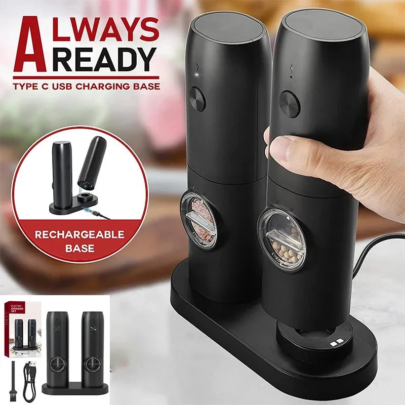 USB Rechargeable Electric Pepper and Salt Grinder