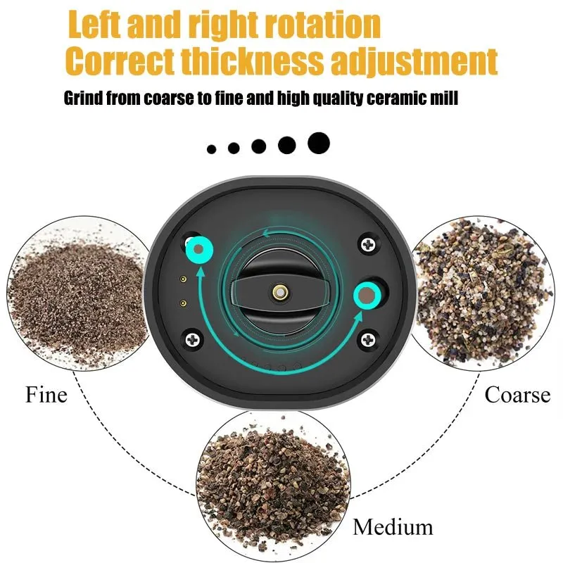 USB Rechargeable Electric Pepper and Salt Grinder