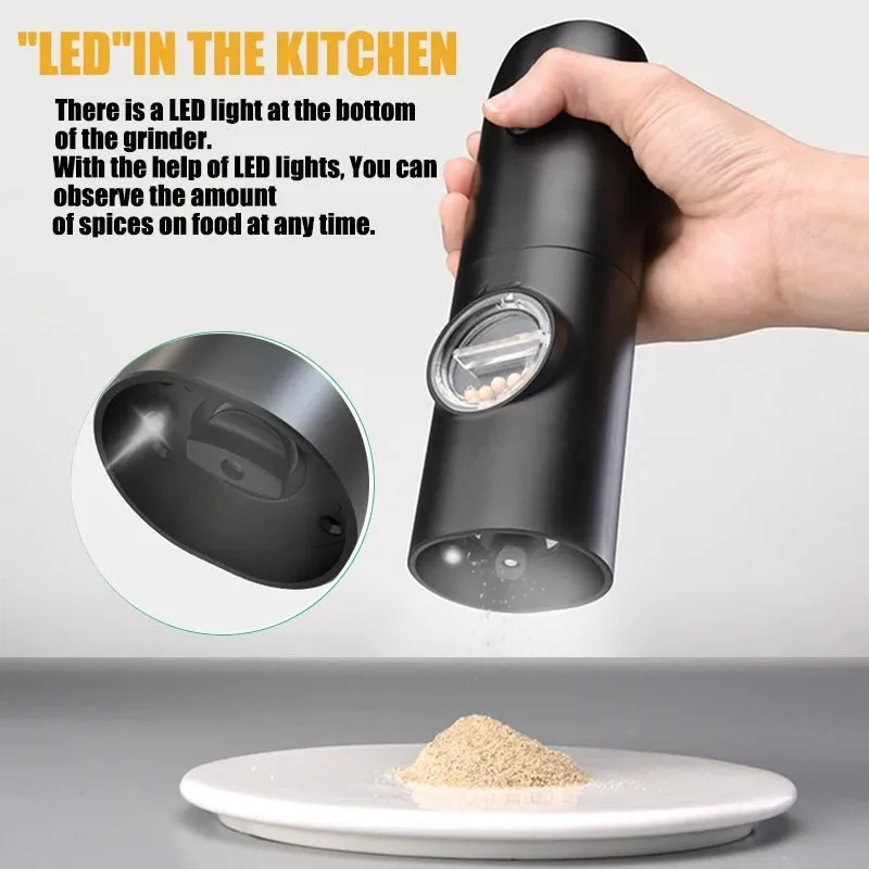USB Rechargeable Electric Pepper and Salt Grinder
