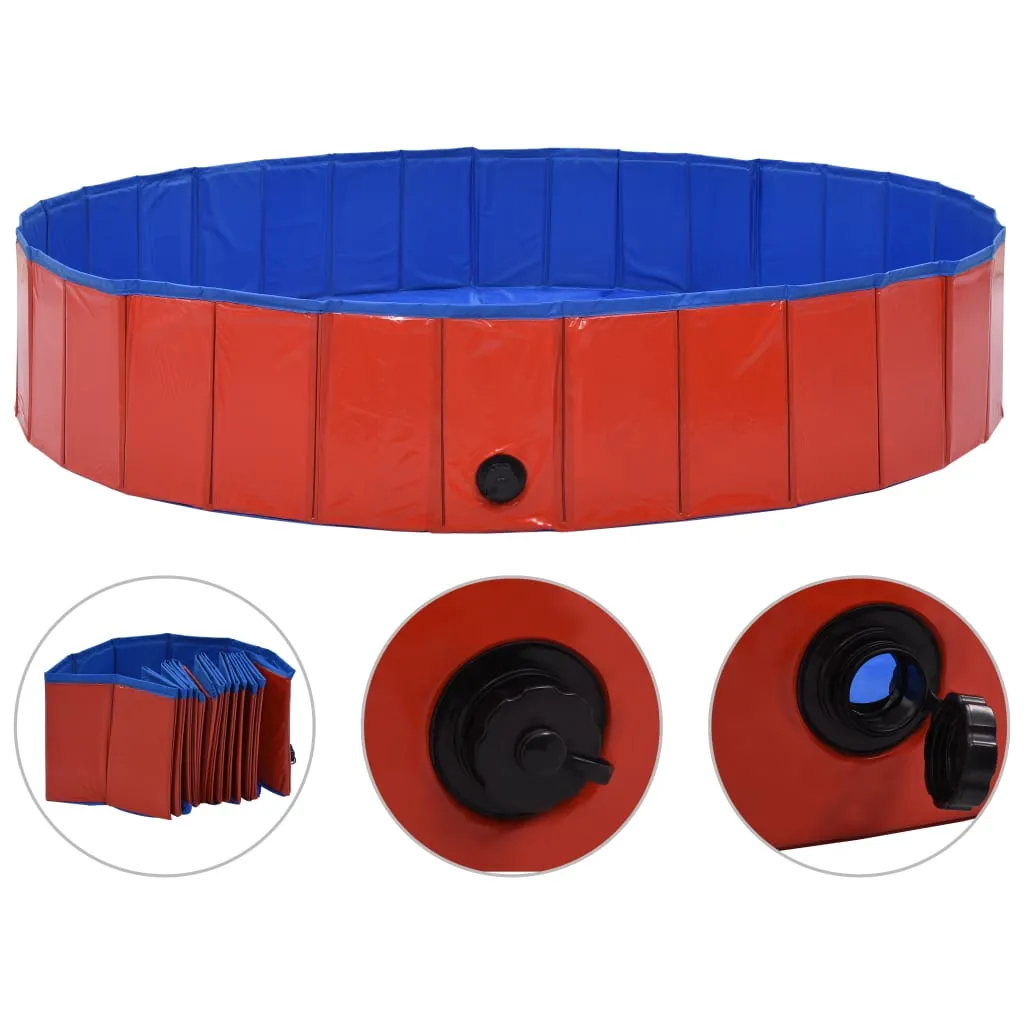 vidaXL Dog Swimming Pool Foldable Dog Pool Pet Paddling Pool Bath Tub PVC