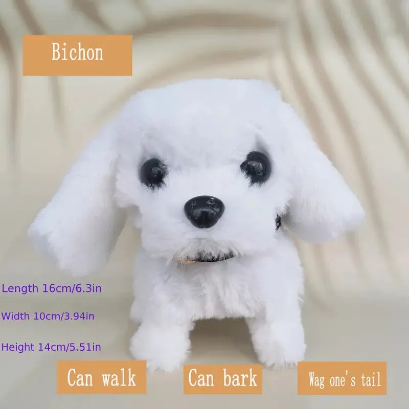 Walking Dog Toy Lifelike Doggy Smart Pets Barking Tail-wagging Wagging Simulation Dog  (Refurbished)
