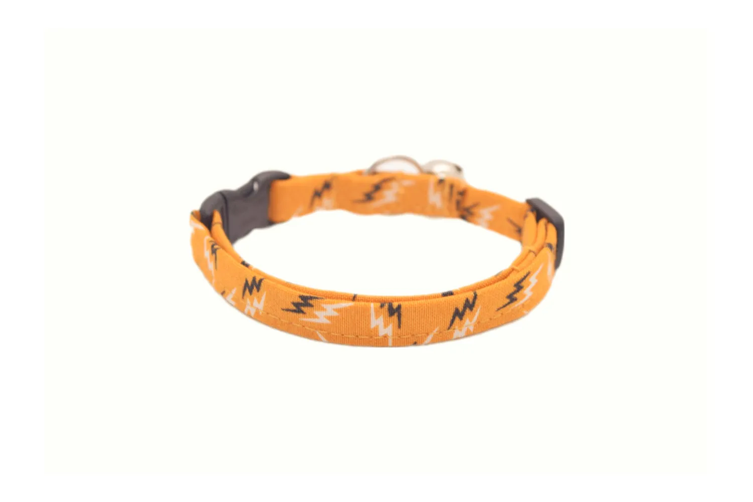 Yellow Lightning Bolts Cat Collar